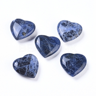 Natural Sodalite Heart Love Stone G-L533-55-1