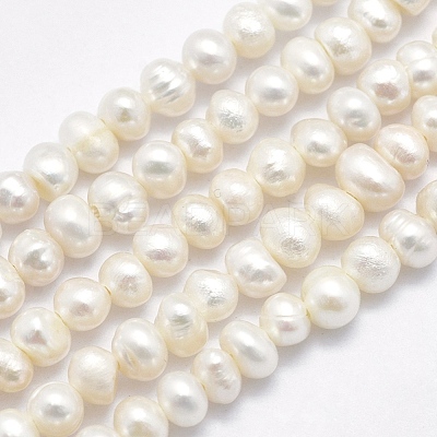 Natural Cultured Freshwater Pearl Beads Strands PEAR-F007-61-1
