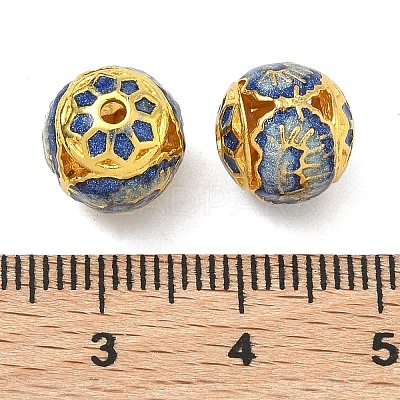 Alloy Enamel Beads ENAM-B037-06G-01-1