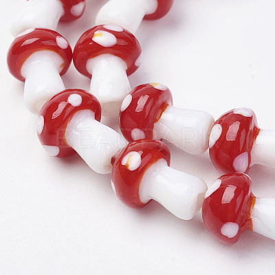Handmade Lampwork Beads Strands LAMP-E015-03J-1