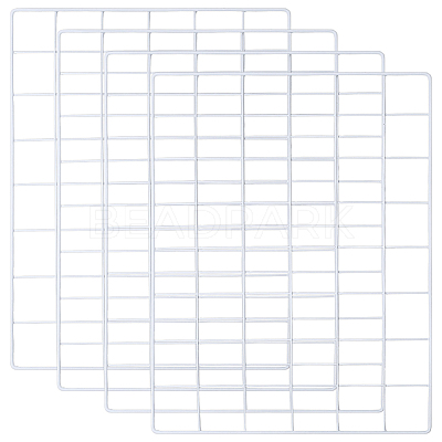 4 Bags Spray Printed Iron Mesh Wall Mounted Hanging Display Stands ODIS-WR0001-18B-1