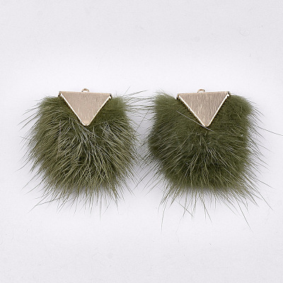 Faux Mink Fur Tassel Pendant Decorations FIND-S302-05G-1