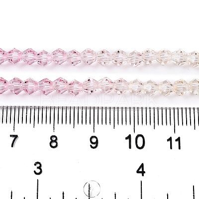 Gradient Color Baking Paint Glass Bead Strands LS-DGLA-A039-T6mm-A01-1
