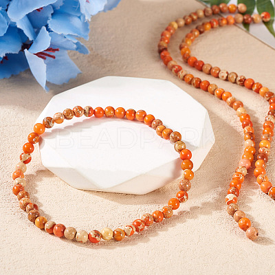DIY Natural Regalite/Imperial Jasper/Sea Sediment Jasper Beads Bracelets Making KIts DIY-TA0002-69B-1