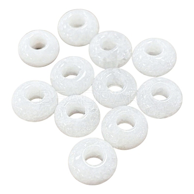 Natural White Jade European Beads G-R488-02H-1