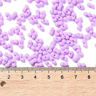 Rubberized Style Glass Seed Beads SEED-Z003-01F-1