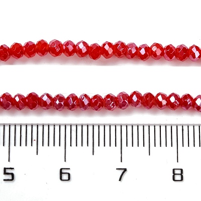 Baking Electroplate Glass Beads Strands DGLA-A039-J4mm-B02-1