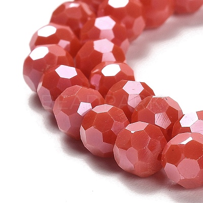 Electroplate Opaque Glass Beads Strands EGLA-A035-P6mm-A03-1
