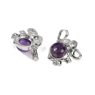 Natural Amethyst Pendants G-I374-A-P15-1