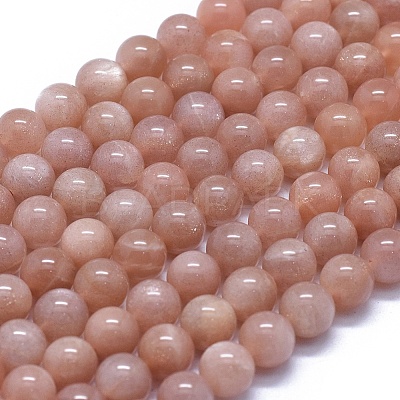 Natural Orange Sunstone Beads Strands G-D0013-76B-1