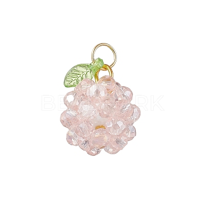 Electroplat Glass Pendants PALLOY-MZ00861-03-1
