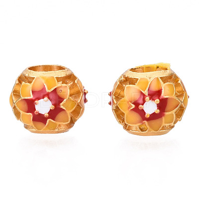 Alloy Enamel European Beads KK-N238-068B-1