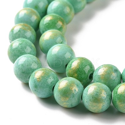 Natural Mashan Jade Beads Strands G-F670-A27-8mm-1