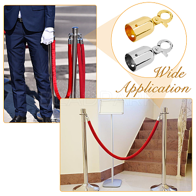 4Pcs 2 Colors Zinc Alloy Cord Ends FIND-FH0008-76-1