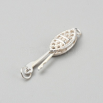 Sterling Silver Box Clasps FIND-WH0139-648S-1