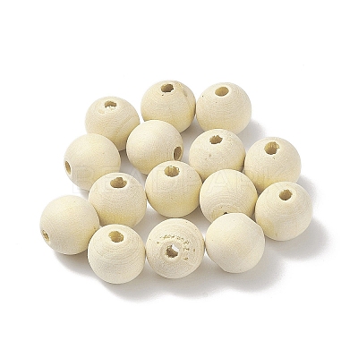 (Defective Closeout Sale: Spotted) Unfinished Natural Wood Beads WOOD-XCP0001-57-1