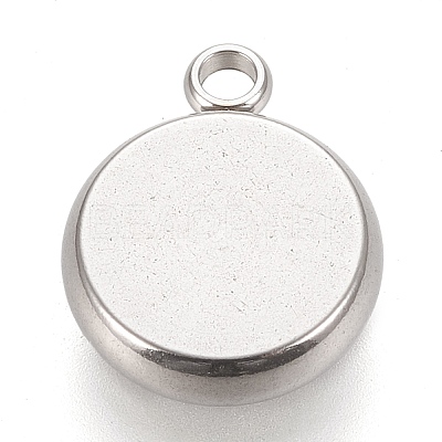 Tarnish Resistant 304 Stainless Steel Pendant Cabochon Settings X-STAS-K202-03C-P-1