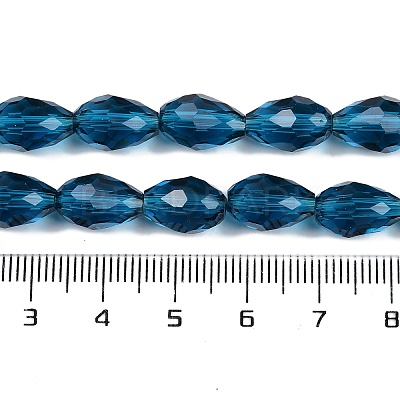 Transparent Glass Beads Strands EGLA-N013-T8mm-D25-1