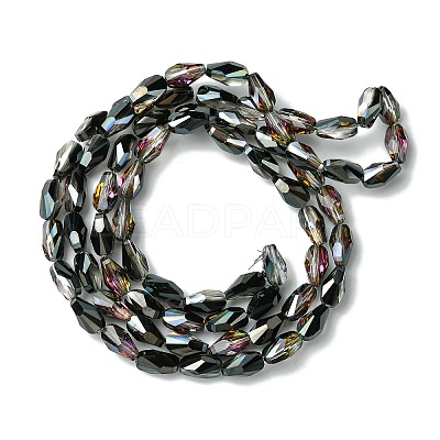 Transparent Electroplate Glass Beads Strands GLAA-K064-03A-HP01-1