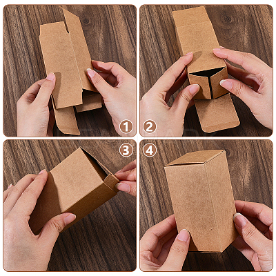 Folding Kraft Paper Mailer Boxes CON-WH0100-63A-1