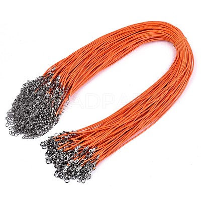 Waxed Cotton Cord Necklace Making MAK-S034-013-1