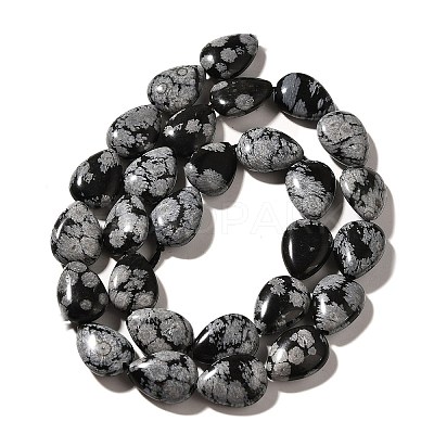 Natural Snowflake Obsidian Beads Strands G-I377-A28-1
