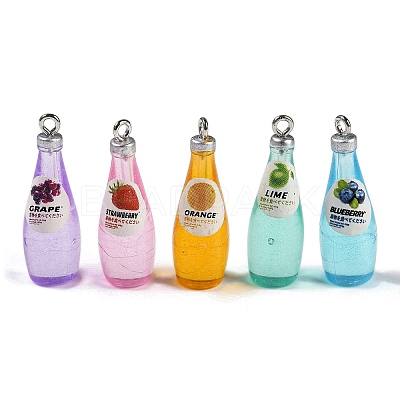 Transparent Resin Pendants RESI-D074-03-1