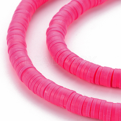 Handmade Polymer Clay Bead Strands X-CLAY-T002-6mm-49-1