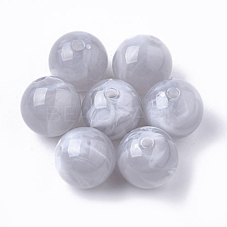 Acrylic Beads OACR-S022-25B-8mm-1