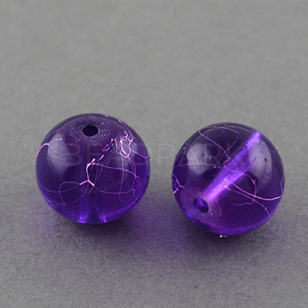 Drawbench Transparent Glass Beads Strands GLAD-Q012-6mm-16-1