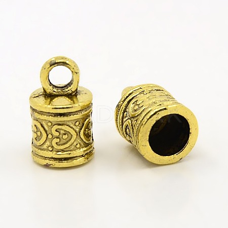 Tibetan Style Alloy Cord Ends LS-TIBE-090-AG-NR-1