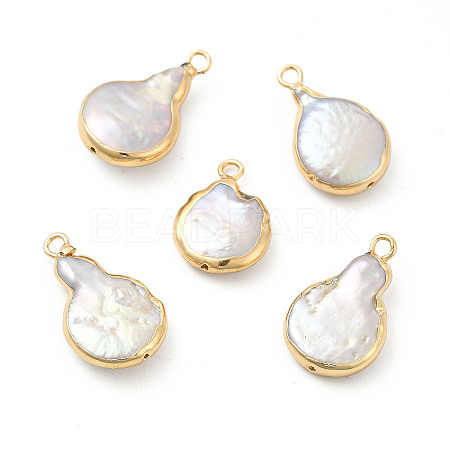 Baroque Natural Keshi Pearl Pendants PEAR-P004-37KCG-1