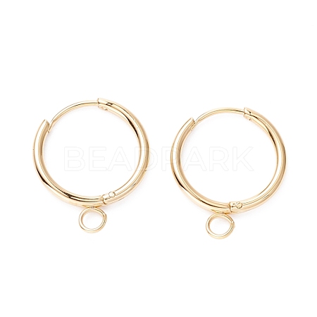 201 Stainless Steel Huggie Hoop Earring Findings STAS-P283-01P-G-1