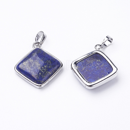 Natural Dyed Lapis Lazuli Pendants G-E420-05P-1