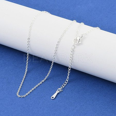 Brass Cable Chain Necklaces NJEW-U008-06S-1