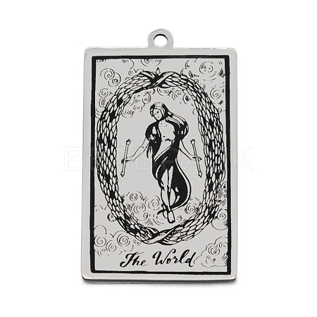 Non-Tarnish 201 Stainless Steel Pendants STAS-S105-LA211-4-1