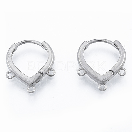 304 Stainless Steel Hoop Earrings Findings STAS-N092-193-1