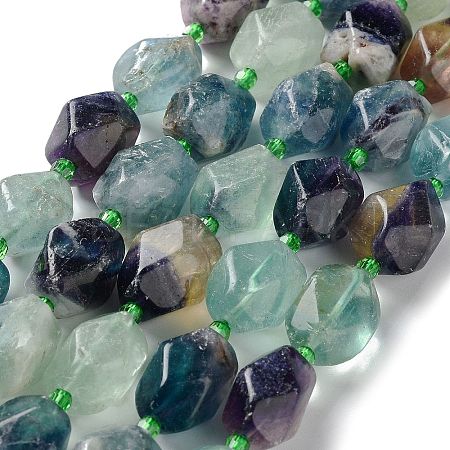 Natural Fluorite Beads Strands G-C182-15-02-1