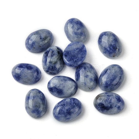 Natural Blue Spot Jasper Cabochons G-A094-01B-49-1