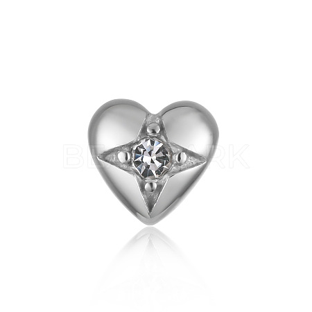 316L Surgical Stainless Steel Micro Pave Clear Cubic Zirconia Tongue Rings FS-WG6EDE0-03-1
