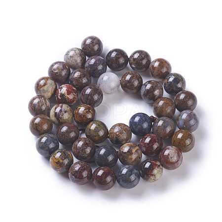 Natural Pietersite Beads Strands G-P428-06-10mm-1