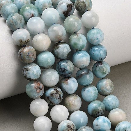Natural Larimar Beads Strands GG-D001-A01-1