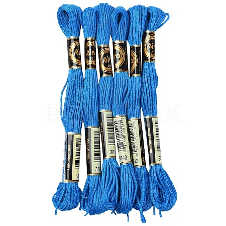 6Bundles Polyester Embroidery Floss OCOR-YW0001-25D-1