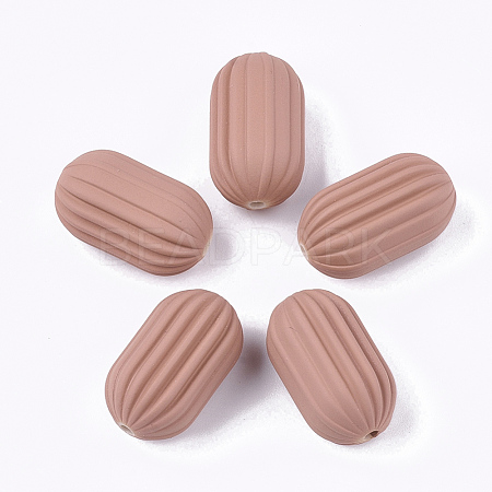 Rubberized Style Acrylic Corrugated Beads OACR-T014-18A-09-1