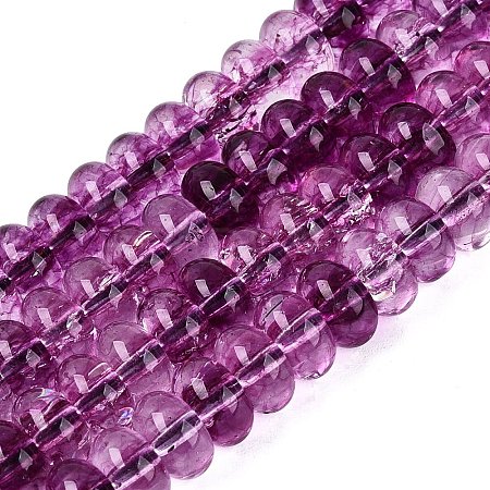 Crackle Transparent Glass Beads Strands GLAA-N074-02A-06-1