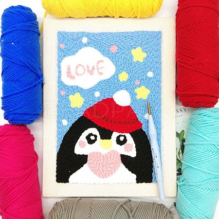 Penguin Punch Embroidery Supplies Kit DIY-H155-11-1