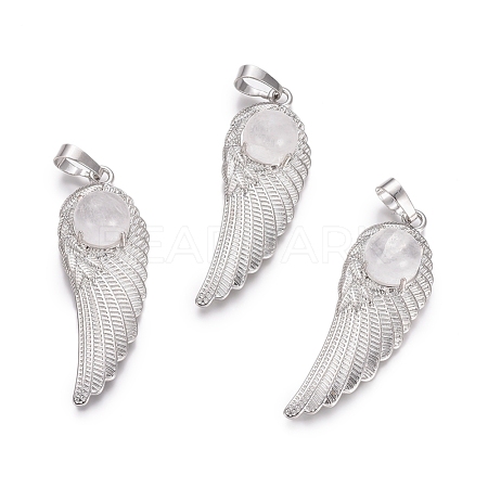 Natural Quartz Crystal Pendants G-L512-P06-1