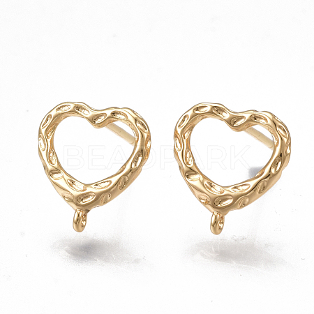 Brass Stud Earring Findings KK-T038-473G-1