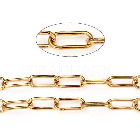 Ion Plating(IP) 304 Stainless Steel Paperclip Chains STAS-A048-05G-1