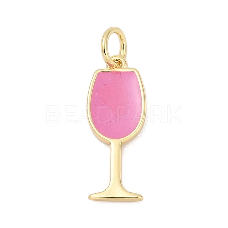 Brass Enamel Pendants KK-U062-02B-02-1
